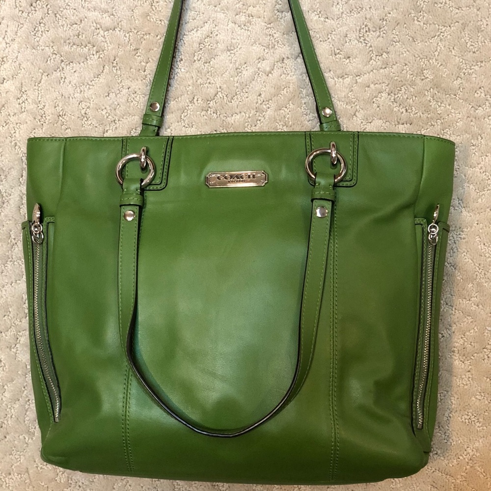 Green Coach Tote